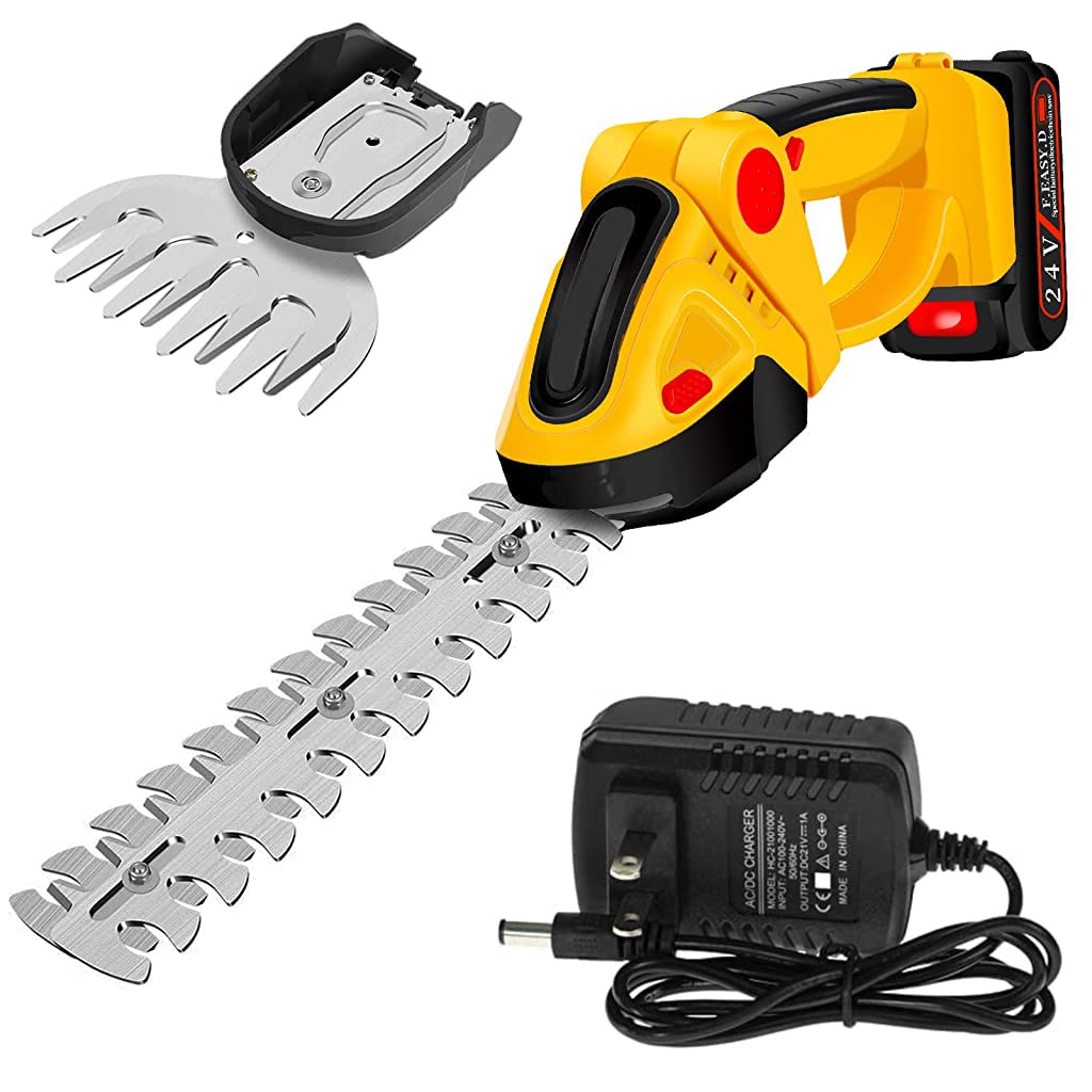 HASTHIP 2 in 1 Brush Cutter Machine with 2Pcs SK5 Blade for Hedge Grass, Lightweight Cordless Hedge Trimmer & Grass Shear with 4000mAh Rechargeable Batterys and Charger HASTHIP 2 in 1 Brush Cutter Machine with 2Pcs SK5 Blade for Hedge Grass, Lightweight Cordless Hedge Trimmer & Grass Shear with 4000mAh Rechargeable Batterys and Charger